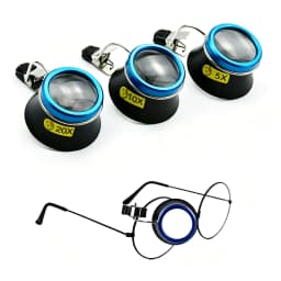 5X 10X 20X Eyeglass Magnifier Clip-On Eye Loupe Magnifying Glass Portable Eyepiece Process Operation for Watchmakers Repair Tool