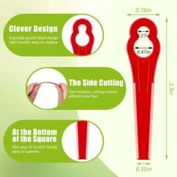Rafford 100 Pcs Plastic Trimmer Blades Replacement Mowing Grass Trimmer Nylon Blades Compatible with 2-2 3-2 FSA 45 57 FSE 52