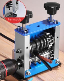 Manual Dual Drive Wire Stripper Machine Hand Crank Portable Cable Peeler for 1-17mm Scrap Copper Aluminum Wire Recycling Tool