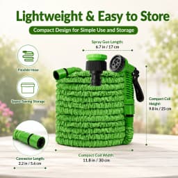 Durable Retractable Magic Water Hose with SprayNozzle HighPressureGarden Hose for Car Washing Watering Plants Household Cleaning