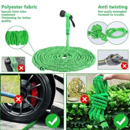 Durable Retractable Magic Water Hose with SprayNozzle HighPressureGarden Hose for Car Washing Watering Plants Household Cleaning