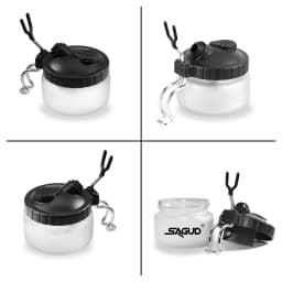 SAGUD 19PCS Airbrush Cleaning Kit Spray Gun Cleaner Set with Cleaning Pot Brushes & Repair Tools for Hobby Painting Model Craft