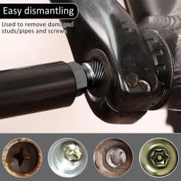 10Pcs Alloy Steel Screw Extractor Kit, Multi-Spline Damaged Screw Bolt Stud Remover Easy Out Drill Bits