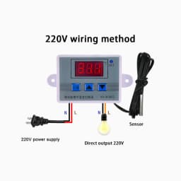 Digital Thermostat XH-W3002 Temperature Controller with High-Brightness Display for Industrial Equipment 12V/24V/220V