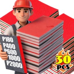 180-2000 Grit Sanding Sponge Pad Set Wet Dry Grinding Sponge Sand Block Flexible Sanding Pad Polishing Abrasive Sponge Sandpaper