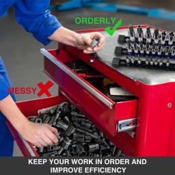 360° Swivel ABS Socket Organizer 1/4Inch 3/8Inch 1/2Inch Premium Quality Socket Clip Rail Holder Socket Organizer Tools Red&Blue