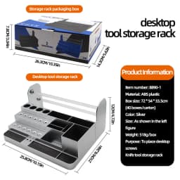 Multifunctional Plastic Repair Tool Storage Box, Screwdriver Organizer, Sorting Parts Container, Desktop Maintenance Tool Holder