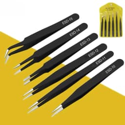 6pcs anti-static stainless steel tweezers set repair repair tool set anti-static hand tool set for model making