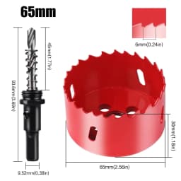 15-200mm M42 Bi-Metal Hole Saw Cutter Set Drill Bit For Wood Metal Aluminum Gypsum Board Pipe Hole Drilling Working Tool