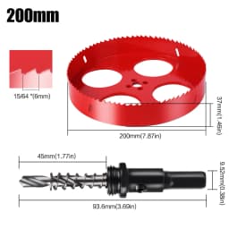 15-200mm M42 Bi-Metal Hole Saw Cutter Set Drill Bit For Wood Metal Aluminum Gypsum Board Pipe Hole Drilling Working Tool