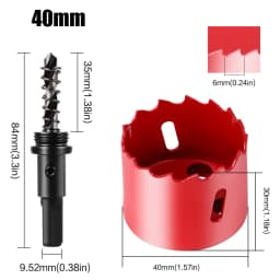 15-200mm M42 Bi-Metal Hole Saw Cutter Set Drill Bit For Wood Metal Aluminum Gypsum Board Pipe Hole Drilling Working Tool