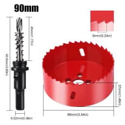 15-200mm M42 Bi-Metal Hole Saw Cutter Set Drill Bit For Wood Metal Aluminum Gypsum Board Pipe Hole Drilling Working Tool