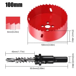 15-200mm M42 Bi-Metal Hole Saw Cutter Set Drill Bit For Wood Metal Aluminum Gypsum Board Pipe Hole Drilling Working Tool