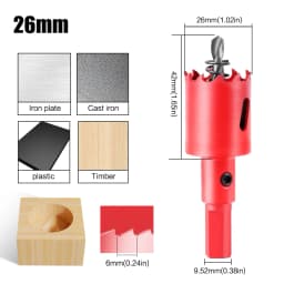 15-200mm M42 Bi-Metal Hole Saw Cutter Set Drill Bit For Wood Metal Aluminum Gypsum Board Pipe Hole Drilling Working Tool