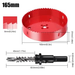 15-200mm M42 Bi-Metal Hole Saw Cutter Set Drill Bit For Wood Metal Aluminum Gypsum Board Pipe Hole Drilling Working Tool