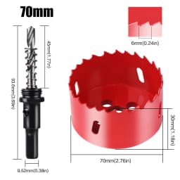 15-200mm M42 Bi-Metal Hole Saw Cutter Set Drill Bit For Wood Metal Aluminum Gypsum Board Pipe Hole Drilling Working Tool
