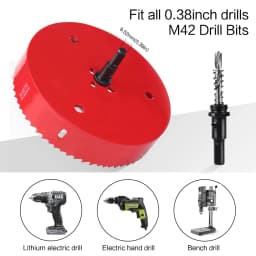 15-200mm M42 Bi-Metal Hole Saw Cutter Set Drill Bit For Wood Metal Aluminum Gypsum Board Pipe Hole Drilling Working Tool