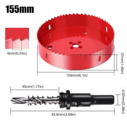 15-200mm M42 Bi-Metal Hole Saw Cutter Set Drill Bit For Wood Metal Aluminum Gypsum Board Pipe Hole Drilling Working Tool