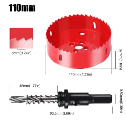 15-200mm M42 Bi-Metal Hole Saw Cutter Set Drill Bit For Wood Metal Aluminum Gypsum Board Pipe Hole Drilling Working Tool