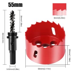15-200mm M42 Bi-Metal Hole Saw Cutter Set Drill Bit For Wood Metal Aluminum Gypsum Board Pipe Hole Drilling Working Tool