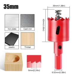 15-200mm M42 Bi-Metal Hole Saw Cutter Set Drill Bit For Wood Metal Aluminum Gypsum Board Pipe Hole Drilling Working Tool