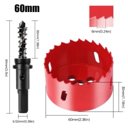 15-200mm M42 Bi-Metal Hole Saw Cutter Set Drill Bit For Wood Metal Aluminum Gypsum Board Pipe Hole Drilling Working Tool