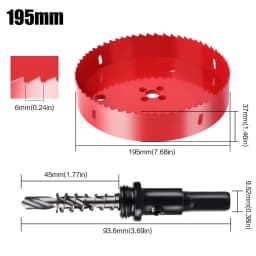 15-200mm M42 Bi-Metal Hole Saw Cutter Set Drill Bit For Wood Metal Aluminum Gypsum Board Pipe Hole Drilling Working Tool