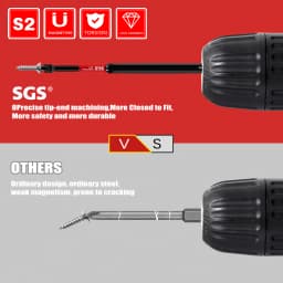 3/5/7 Piece Set 150mm Extended Ph2 Magnetic Phillips Bits S2 Steel Industrial-Grade Impact-Resistant Electric Screwdriver Replacement Bits