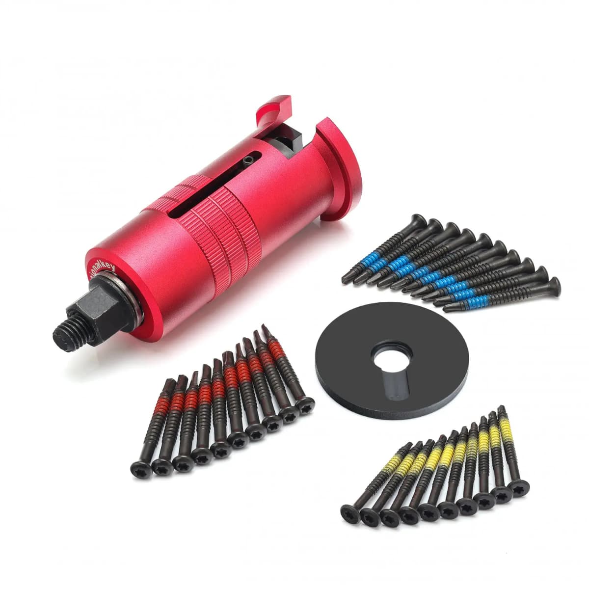 Locksmith Tool Key Cylinder Lock Puller with Crank Broken for Disassembly Replace Lock Claw Puller Group Works with 4.2/4.8/5.5m