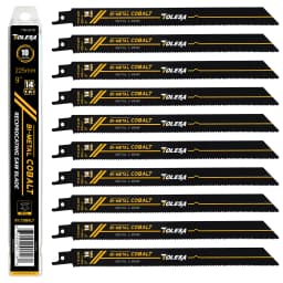 TOLESA Reciprocating Saw Blade 6Inch, Bi-Metal Saw Blades Sabre Saw Blades for Metal Cutting, Endurance for Pipe Rebar 5/10 Pack