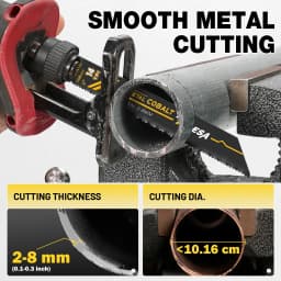 TOLESA Reciprocating Saw Blade 6Inch, Bi-Metal Saw Blades Sabre Saw Blades for Metal Cutting, Endurance for Pipe Rebar 5/10 Pack