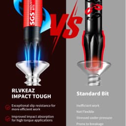 2inch (50mm) Strong Impact Magnetic Electric Screwdriver Bit Set, Torx Type Screwdriver Bits, S2 Alloy Steel, T30 Star Screwdriver Bit Set