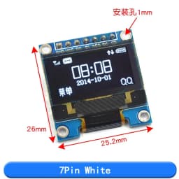 0.96 inch oled IIC Serial White OLED Display Module 128X64 I2C SSD1306 12864 LCD Screen Board For Arduino