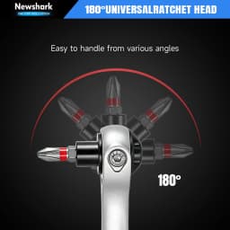 Ratchet Screwdriver Set Magnetic Socket Wrench Semi-Automatic Multi-Purpose Repair Tool with Detachable Handle,180° Ratchet Head