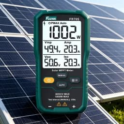 FR705E Solar MPPT Meter 2000W PV Module Maximum Power Analyzer 150V 45A Solar Panel Tester Voc Isc Vmp Imp Photovoltaic Tester