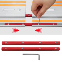 Woodworking Guide Rail Connector Kit, Track Joining Accessory for Router Table and Table Saw Systems,Universal Track Connector