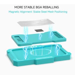 RF4 RF-MRP Magnetic Reballing Pad 500°C Heat Resistant Silicone Anti Slip for iPhone Android BGA Stencil Motherboard Soldering