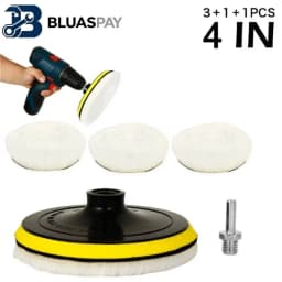 BLUASPAY Polishing Wheel Pad Set Wool Buffing Pad Kit For Electric Drill Polisher Sanding Buffing Car Auto Detailing Accessory