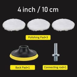BLUASPAY Polishing Wheel Pad Set Wool Buffing Pad Kit For Electric Drill Polisher Sanding Buffing Car Auto Detailing Accessory