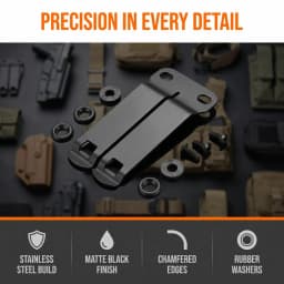 1 Piece KYDEX Stainless Steel Sheath K-type Sheath Accessory Belt Clip Stylish Belt Clip Safe Carrying Knife Holster Pocket Clip