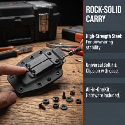 1 Piece KYDEX Stainless Steel Sheath K-type Sheath Accessory Belt Clip Stylish Belt Clip Safe Carrying Knife Holster Pocket Clip