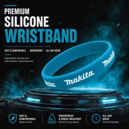 Makita Tool Decor Couple Basketball Sports Wristband Fitness Rubber Bracelet