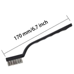Stainless Steel Wire Brush Set Of 6 Small Hand Scrub Brushes For Cleaning Rust Metal Parts And Machinery 5.1 Inch