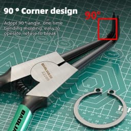 BAOLIAN 7'' Circlip Plier Set Long Nose Straight Bent Pliers Inner & Outer Snap Ring Remover Tool for Retaining Rings