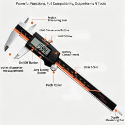 High Precision Digital Caliper 0-150mm Zinc Alloy Rangefinder Caliper for Measuring Inner And Outer Diameters