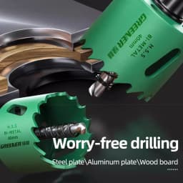 GREENERY 19-127mm Hole Saw Cutting Kit Set for Wood Drywall Particle Board Drilling Woodworking Tools with Storage Case