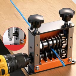 Wire Stripper Machine 3-17mm,Manual & Electric Drill Compatible Wire Stripping Tool Cable Peeler 6 Channels 5 Blades