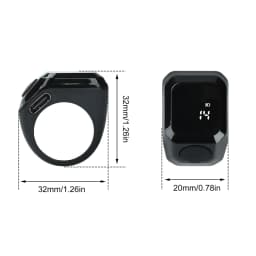 Smart App Ring Counter, Portable OLED Digital Display Bluetooth Counter, 0–9999 Wearable Counter, Type-C Port