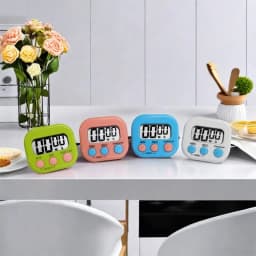 1pc Magnetic LCD Kitchen Timer Digital Count Up/Down Stopwatch for Cooking Baking Stud Sports Shower Visual Timer with Alarm