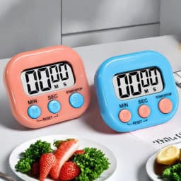 1pc Magnetic LCD Kitchen Timer Digital Count Up/Down Stopwatch for Cooking Baking Stud Sports Shower Visual Timer with Alarm